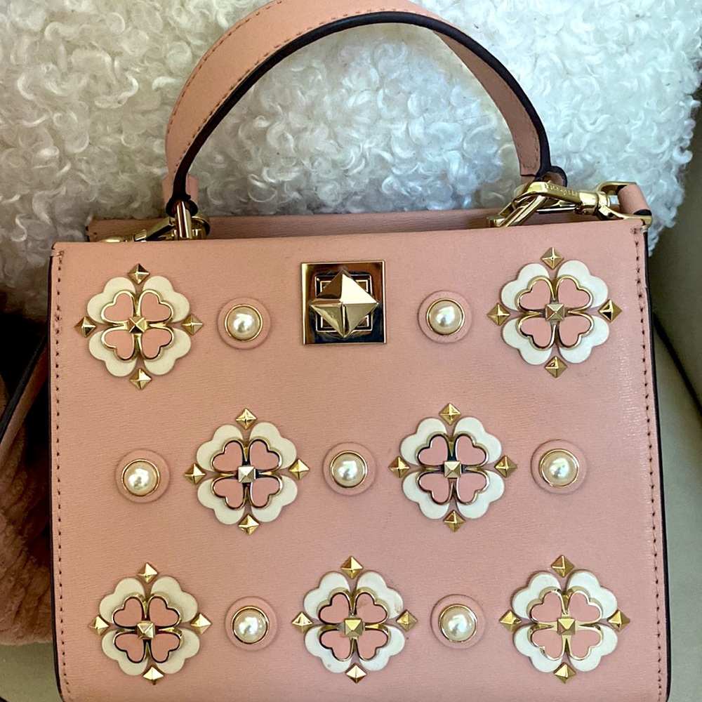 Kate Spade Pink Pearl and Spade Crossbody/Shoulder Bag